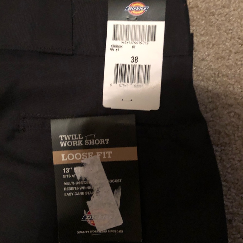 COPY - Men 38 Twill Work Shorts Loose Fit black D…